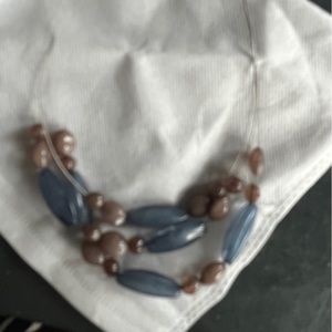 Blue and Brown stone necklace.